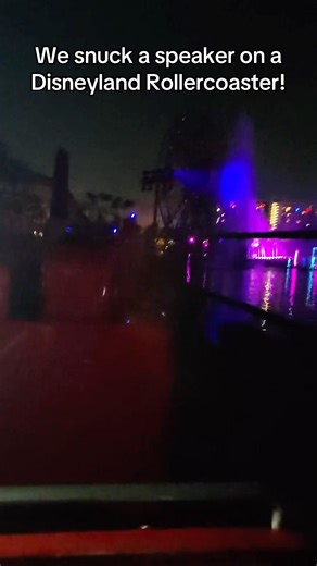 We snuck a Speaker onto Disneyland ride! #disneyland #speaker #themepark #viralvideo #fyp