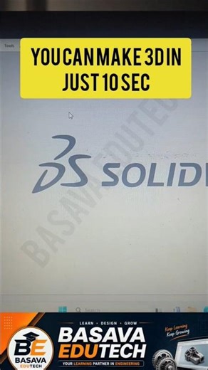 SolidWorks 3D in 10 Seconds 🔥#shorts