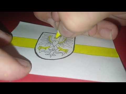 Drawing the flag of Lesser Poland 🇵🇱🤍💛❤️
