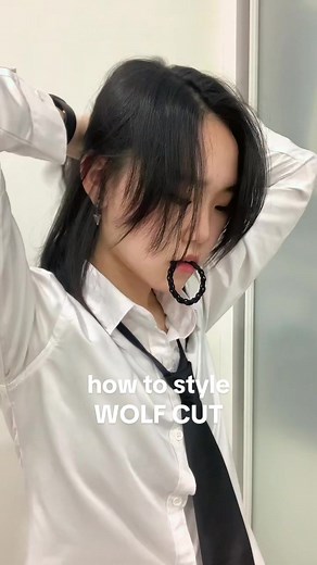 Wolf cut hairstyles to save time cause im lazy but I want to look good ✨ #wolfcut #wolfcuttutorial #wolfcuthair #wolfcuthairstyle #hairtutorial