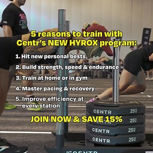 Dominate HYROX with Centr's certified training program. Build strength, build endurance, and crush race day—at home or in the gym. Start your 7-day free trial save 15% today. | Centr