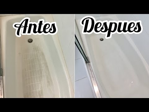 COMO LIMPIAR UNA TINA O DUCHA Y QUE QUEDE RELUCIENTE! // HOW TO CLEAN A BATHTUB!