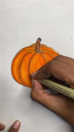 How to draw a pumpkin using latter c| #indianartist #easypumpkin drawing #ektachoudhary001 #art #shortvideo | Ekta Chaudhary