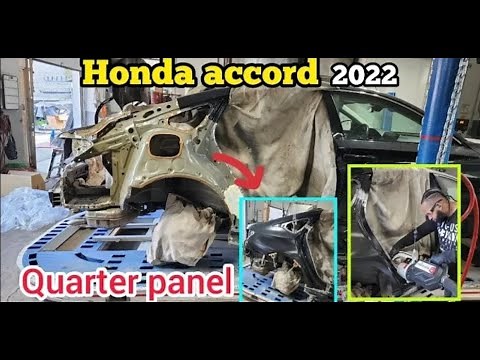 Demonstration how to replace quarter panel #honda #accord #autobody #autorepair