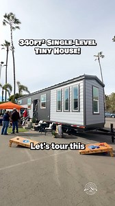 Would you live in this single-level tiny house w/ a private bedroom? There's even space for a stackable washer & dryer! Inside the tiny house, there is a spacious living room with space for a couch & mounted TV, a galley-style kitchen with full-size appliances, a full bathroom with a tile shower & a stackable washer & dryer (not installed yet), & a private bedroom with a small closet! What would you change or add? Built by United Tiny Homes 🏡 #tinyhouse #tinyhome #smallhouse #smallspaces #affor