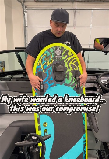 We wanted something everyone could ride — kids to adults — and this ended up being the easiest board to start on. Not a tricks board… just a confidence builder. I added it to our boat list if anyone’s looking for a beginner option. #wakeboat #wakesurfing #boatinglife #lakelife #familyboating