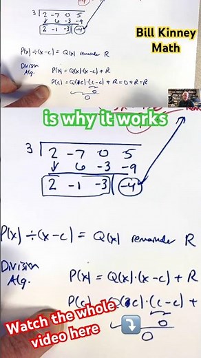PROOF 🧠 of WHY the REMAINDER THEOREM Actually Works (Use DIVISION ALGORITHM in 60 seconds)