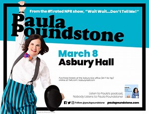 Paula Poundstone is here in Buffalo NY March 8 in Asbury Hall-- Get your tickets at babevillebuffalo.com or in person at our box office weekdays 11a-5p! | Babeville