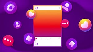 Empty Instagram Post Frame Text Animation