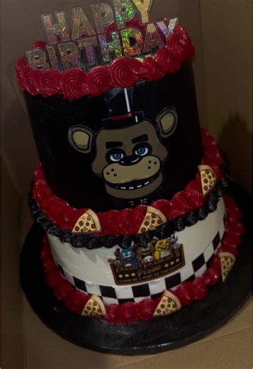 Creating a Two-Tier Five Nights at Freddy's Cake