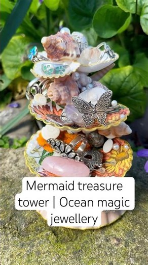 Seashell Jewelry Holder 🌊 Mermaid Treasure Tower from the Sea