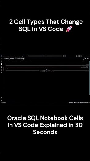 SQL Has Cells?! 🤯 Code vs Markdown Explained #sqldeveloper #dba #oracle26ai #vscode #orclapex