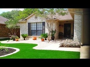 LOW MAINTENANCE LAWN LANDSCAPING DESIGN IDEAS | BEAUTIFUL EASY CARE LAWN HOME FRONT YARD LANDSCAPE