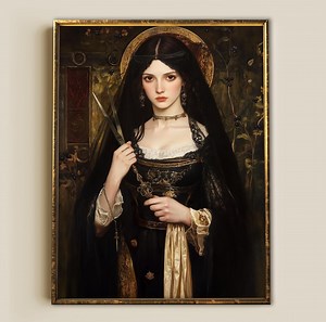 Atropos Print, Pre-raphaelite Goddess of Fate, Giclee Dark Academia Art, Gothic Canvas - Etsy
