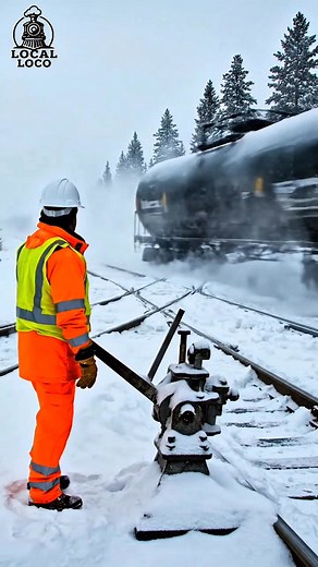 42K views · 141 reactions | Snowy Railway Junction with Manual Track Switching | Local Loco | Facebook