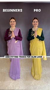 These are some simple tips to make the perfect side fitting to look slim 💕 Are you a beginner or a pro Tell me in the comments 💕 Elevate your style with this trending blouse and saree , where fashion meets affordability! Discover the perfect blend of elegance and budget-friendly chic. You can get this customized according to your size and choice💕 These beautiful blouses and sarees are from @fashionbook007_official Explore their page for more such stunning collection 💕 | Gehani Heena