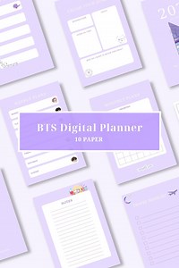 BTS Digital Planner, Weekly, Monthly, Travel and Budget Planner, Note List,planner Bundle, Printable, Instant Download, A4/a5/a3/letter Size - Etsy UK