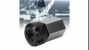 ER25/32/40 Collet Block Hex Collet Chuck Holder, Silver Carbon Steel High Strength ER Hex Collet for CNC Lathe Engraving Cutting Machine(ER40)