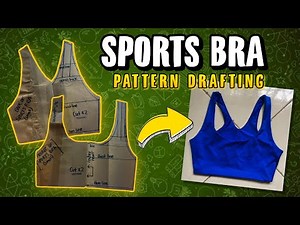 How To Draft A Pattern For A Sports Bra | Sports Bra Pattern-Drafting | @sewquaint 🔆