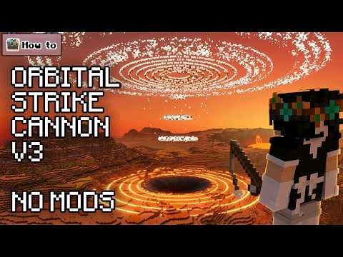 How to make ORBITAL STRIKE CANNON V3 (Simple) - Minecraft Bedrock