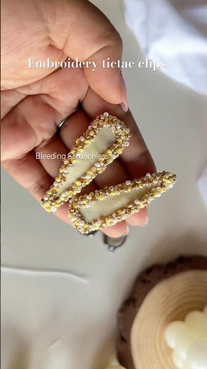 Embroidery tictac clips #embroidery #diy #diycrafts