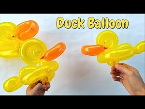 How to make balloon animal DUCK. Easy steps to make balloon duck, balloon twisting duck.