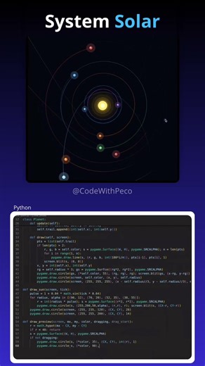 Solar System 🌟 #python #code #webdev