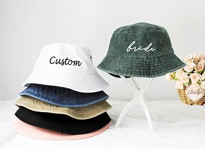 Custom Embroidered Bucket Hat: Personalized Outdoor Sun Hat - Etsy