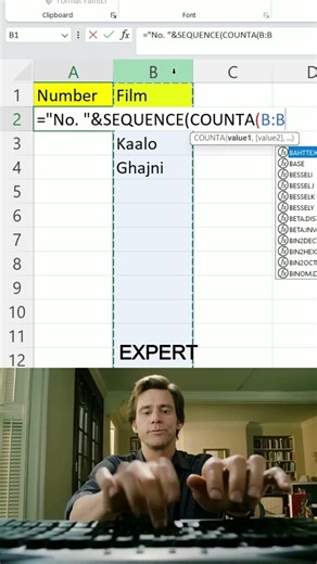 How to do auto numbering in excel 😱 #excel #office #spreadsheet #Microsoft #shortsfeed
