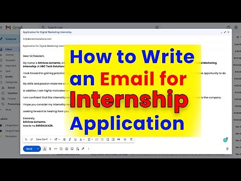 How to Write a Formal Email for Internship Application