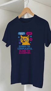 Blame the Algorithm Cat Shirt : t-shirt meme sarcastique drôle - Etsy France
