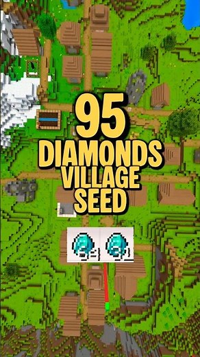 🔥 Best Diamond Village Seed 1.21 Minecraft Bedrock – 95 Diamonds!