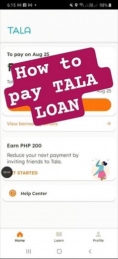 HOW TO PAY TALA LOAN