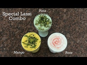 LASSI COMBO Recipe (Mango, Pista & Rose Lassi) Soothing summer Drinks | Sushma's Cooking Classes