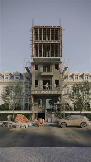 House Built in 45 Seconds #architecture #constructiontimelapse #buildingprocess #houseconstruction