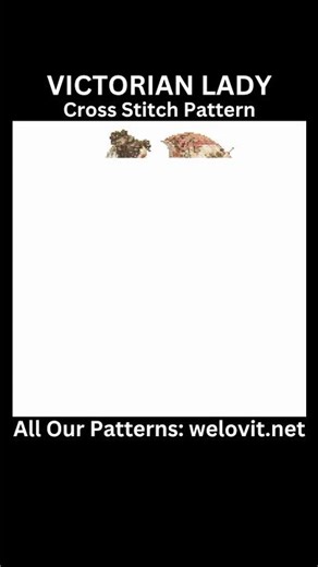 🧵 VICTORIAN LADY – PDF Cross Stitch Pattern with DMC Thread List & Beginner Guide #shorts ✨