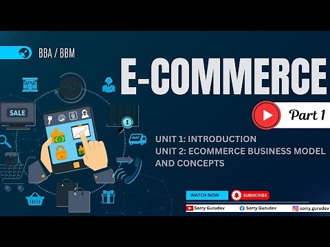 E-Commerce | Part -1 | unit 1 & 2 | BBA, BBM | Sorry Gurudev