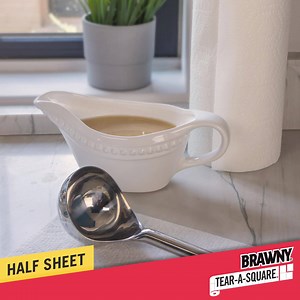 1.5K views · 17 reactions | Take on any size mess this Thanksgiving with Brawny® Tear-A-Square® paper towels - with full, half & quarter sheet options for every drip, dribble and turkey nibble. | Brawny Towels | Facebook