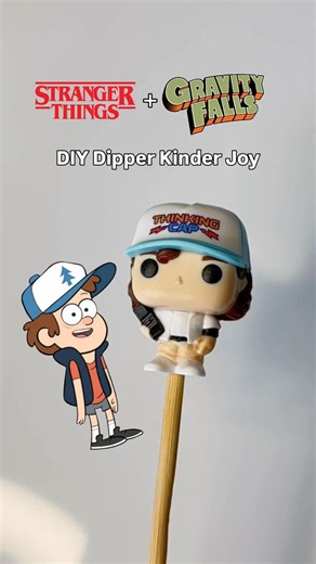 How to Make Dipper Pines from Dustin | Stranger Things and Gravity Falls Kinder Joy Funko Pop DIY