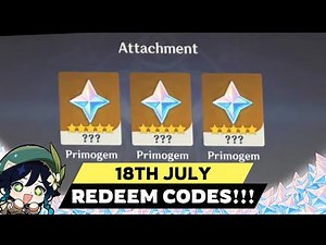 6 New 5.7 Genshin Redeem Codes : All redeem codes : July 18