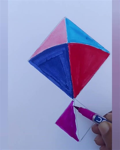 how to draw a kite 🪁 step by step (very easy)