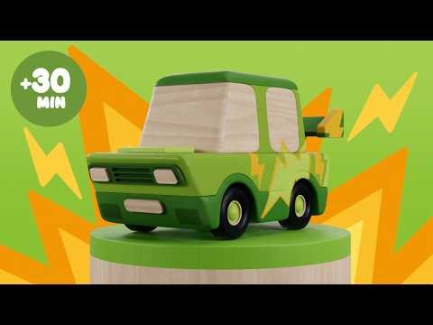 Cars, Trains & Trucks 🚘🚂 | Vehicle Songs and Games +30 Min | Pim Pam Pino