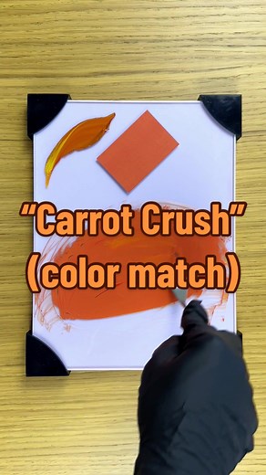 “Carrot Crush” using the Pigment Art Kit - the perfect holiday gift for any artist 🐷🎄(link in bio) #fritzdoesart