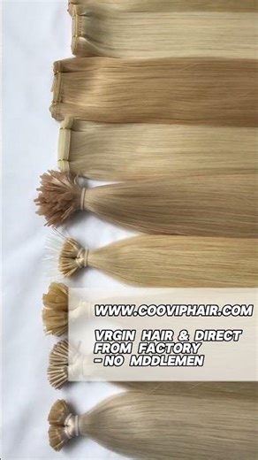 COOVIP HAIR Platinum Blonde Hair Extensions From Factory