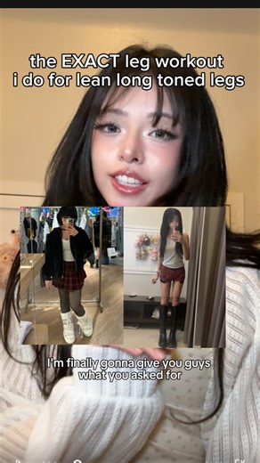 mei monte❣️ on Instagram: "this is the EXACT leg workout i swear by for long lean legs 🎀 requested by you guys! precaution results take time + proper nutrition for better effects add daily walking comment DAY 1 below and stay consistent for a full week to see real changes. #workout #workoutroutine #legs #legworkout"