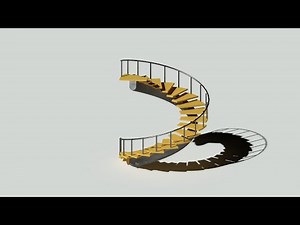 AutoCAD 3D Circular Stair - QasimCAD