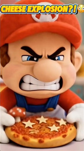Angry Mario vs Exploding Cheese 😡🧀 #viral