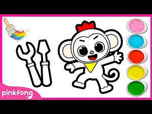Pinkfong Friends Poki || EPISODE 9 II Popular Coloring Pages for kids and Toodler