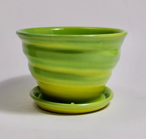 Jardinière en grès chartreuse faite main avec plaque de drainage intégrée - Etsy France