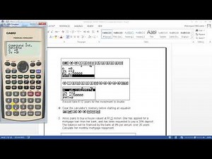 CASIO Financial Calculator Worksheet Q2 - Determining Year Growth Rate